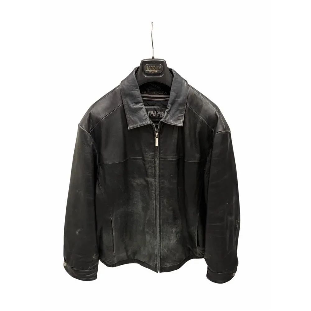 Wilsons Leather Pelle Studio Jacket Men’s Large Black Thinsulate Ultra L
